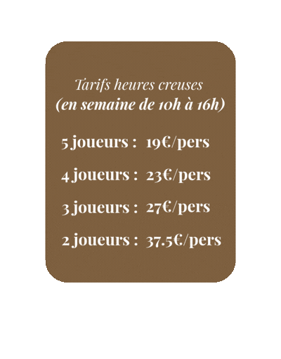 Tarifs réservation Gamescape FR