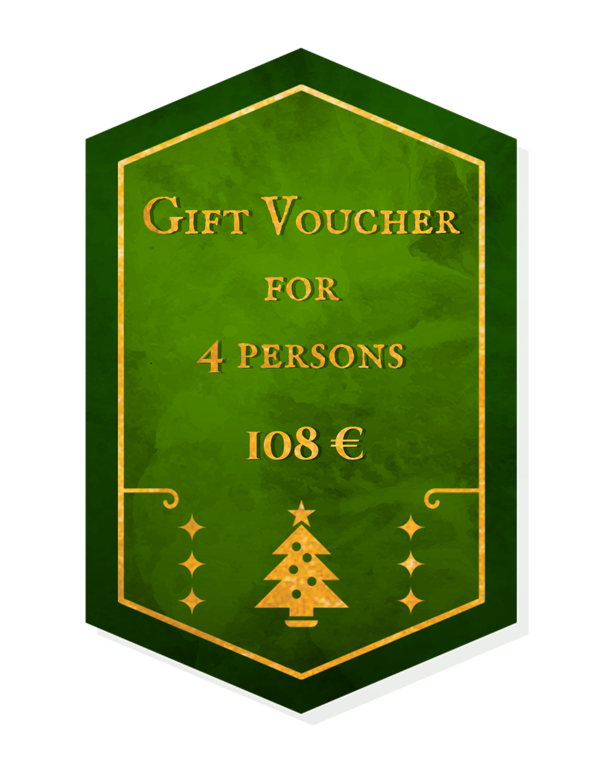 Gift voucher 4 persons 108€